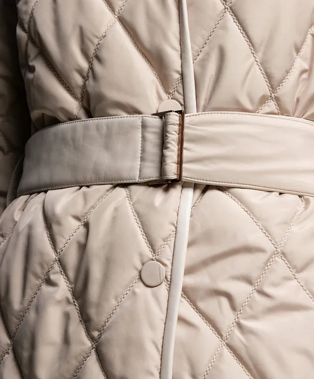 Agnona Cappotto trapuntato beige TH0612XU6012
