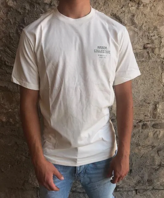 Arbor maglietta manica corta da uomo Badlands Tee bianco