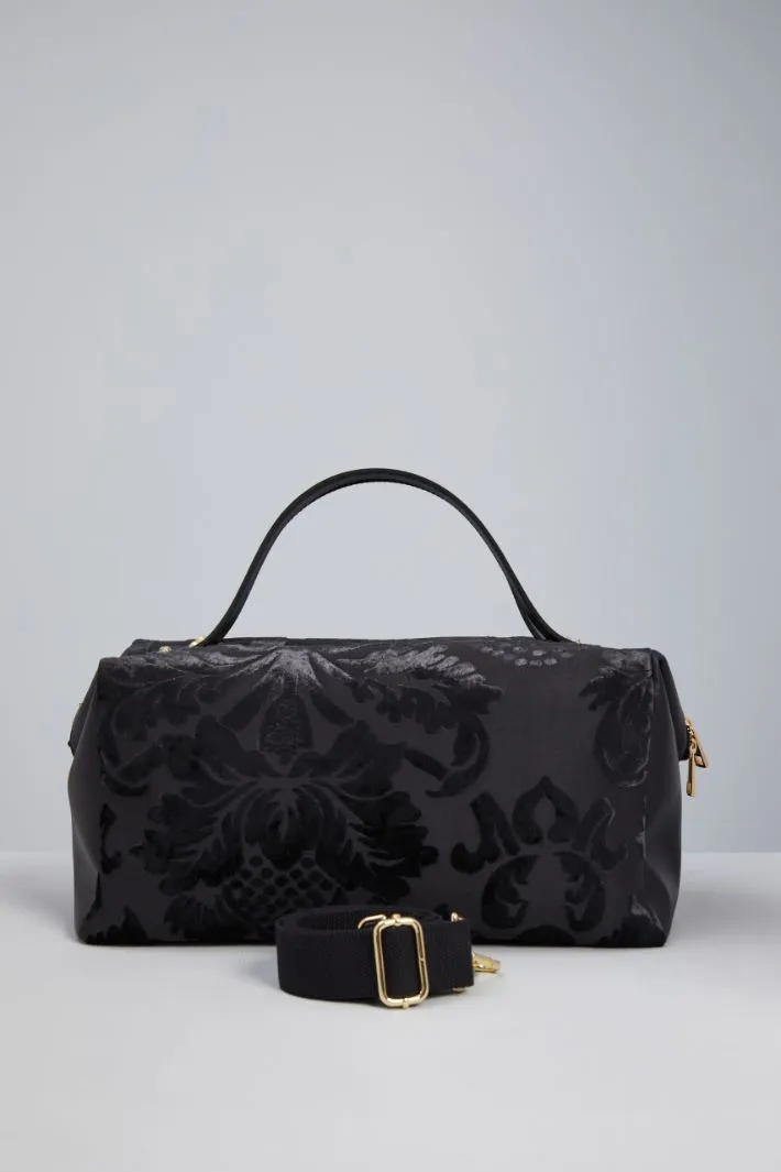 Bauletto in tessuto broccato