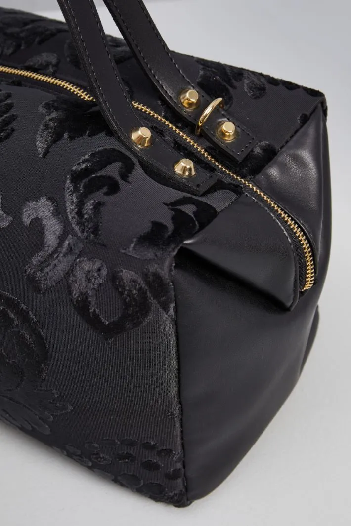 Bauletto in tessuto broccato