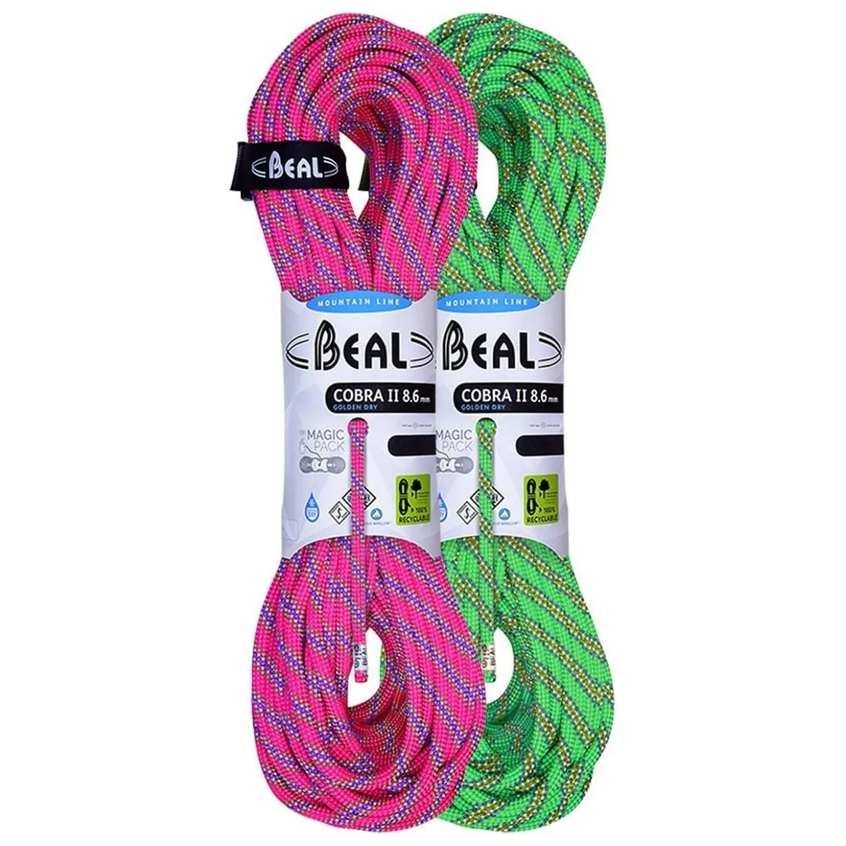 BEAL Coppia di mezze Corde Cobra II 8.6 Unicore Golden Dry 60 mt