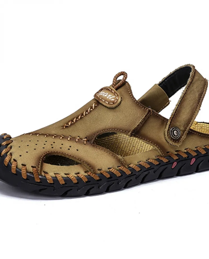 Big Size 48 Sandali in pelle da uomo Scarpe estive classiche da uomo Pantofole Sandali morbidi da uomo Romani Comodi da passeggi