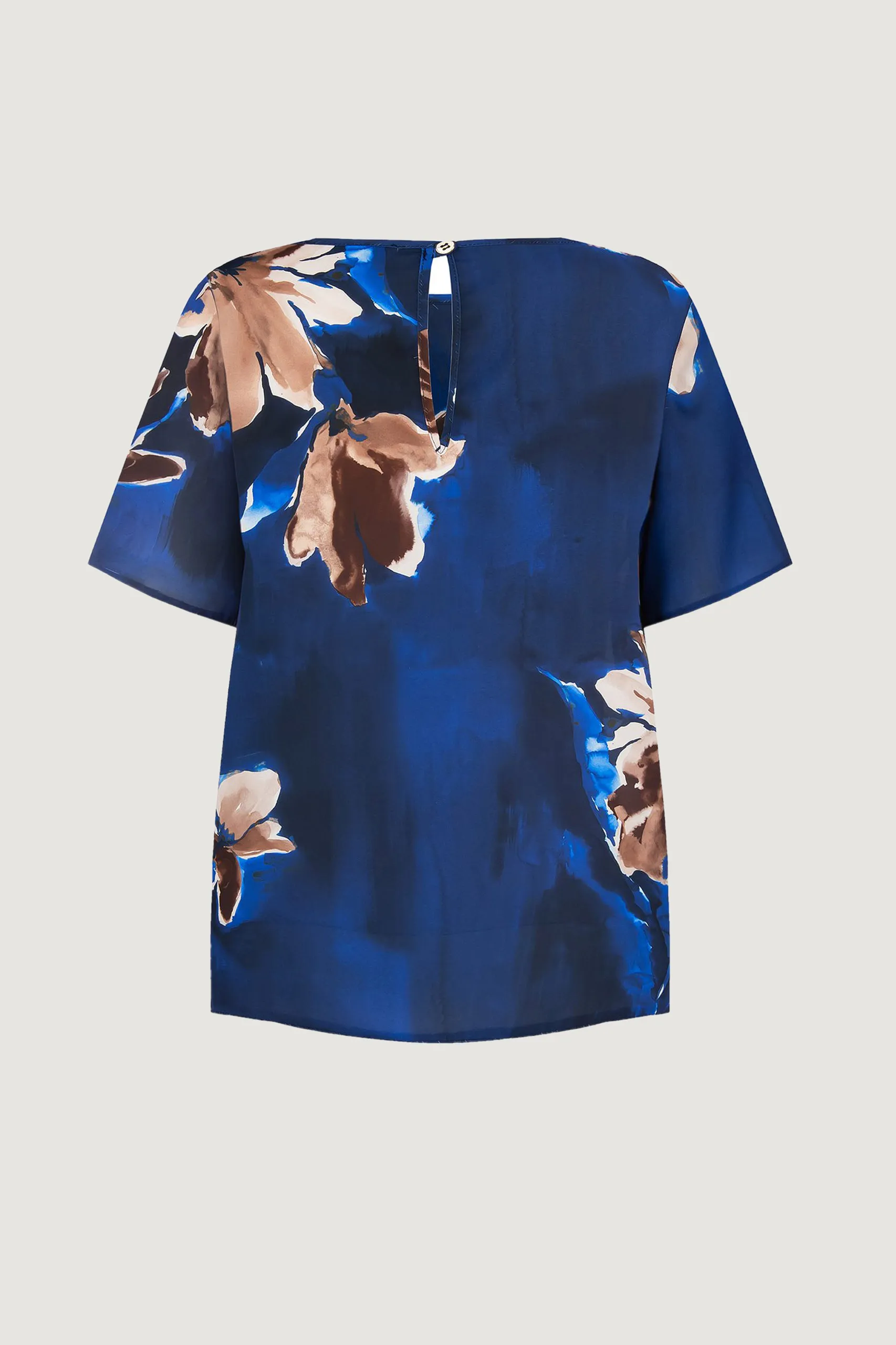 Blusa manica corta Rinascimento rewi floreale Azzurro