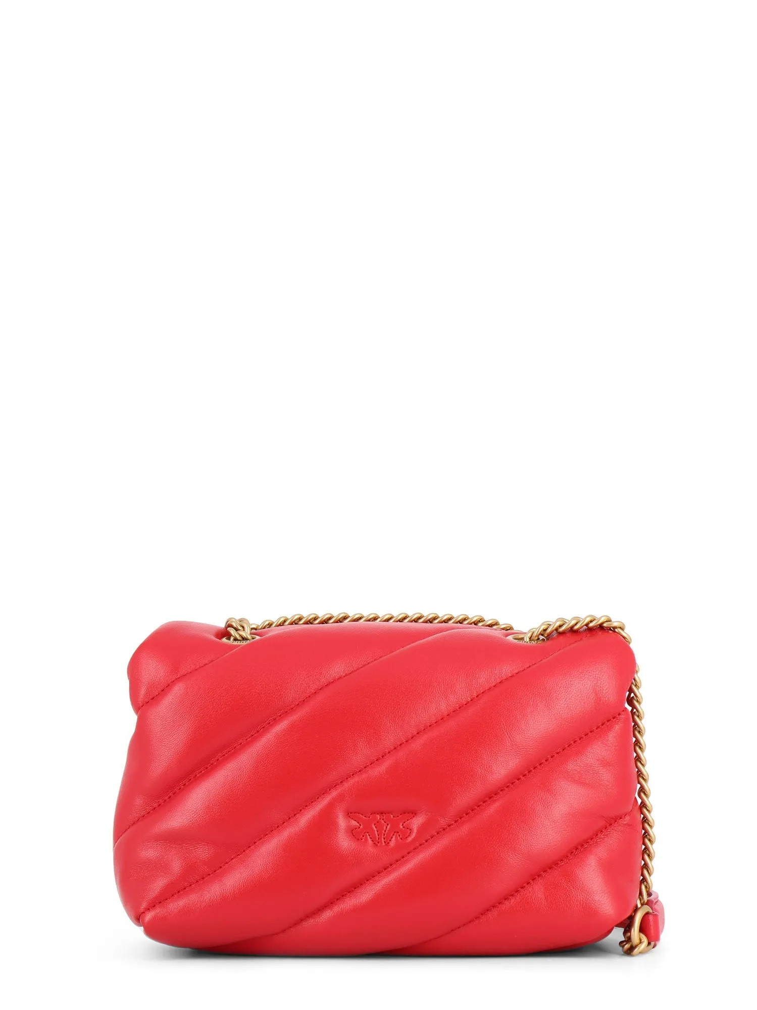 Borsa a tracolla in pelle matelassé con iconica fibbia Love Birds
