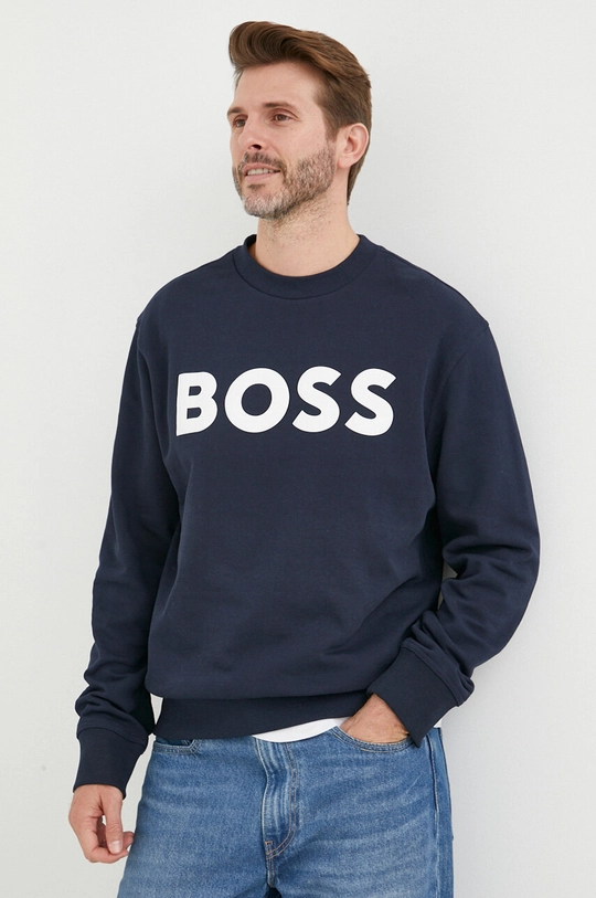 BOSS felpa in cotone BOSS ORANGE