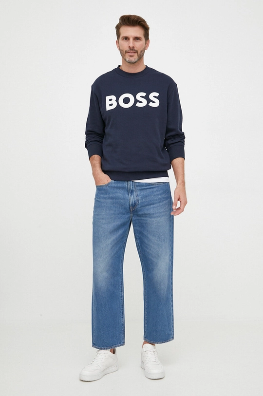 BOSS felpa in cotone BOSS ORANGE