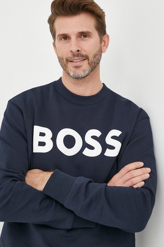 BOSS felpa in cotone BOSS ORANGE