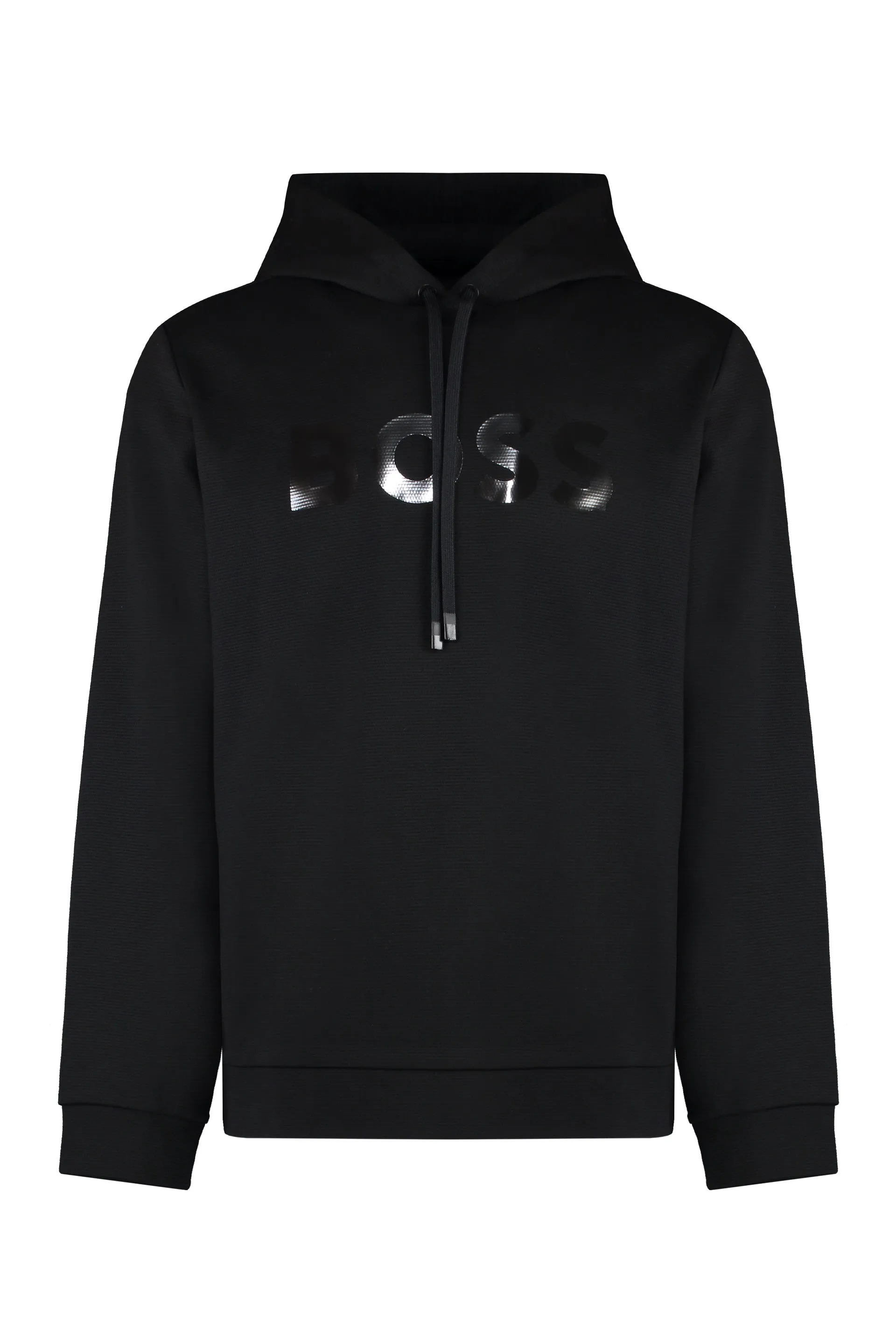 BOSS Felpa in cotone con cappuccio
