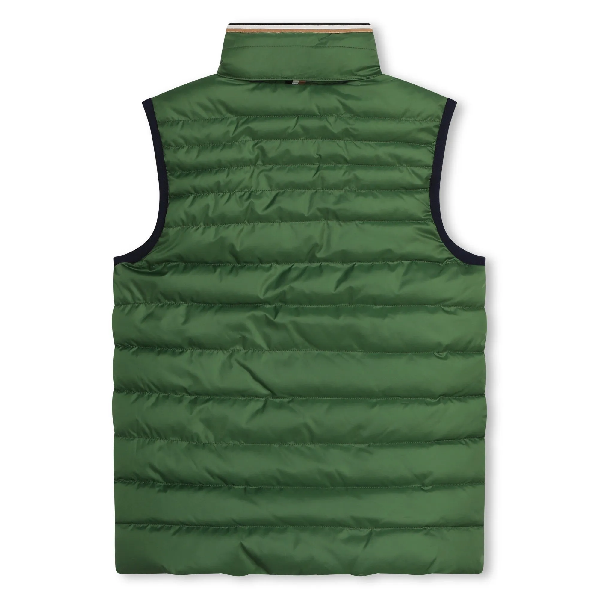 Boss gilet imbottito reversibile con cappuccio verde blu