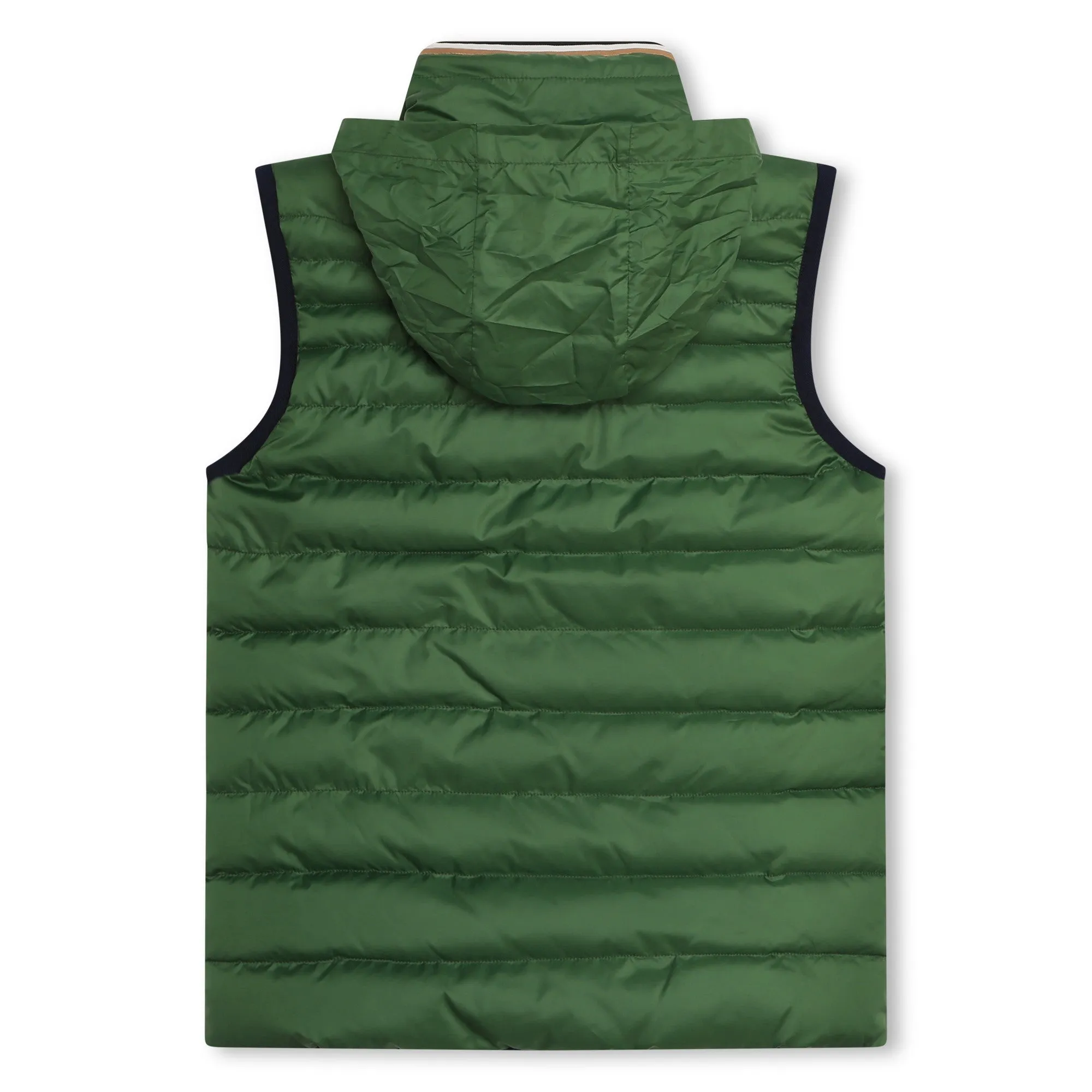 Boss gilet imbottito reversibile con cappuccio verde blu