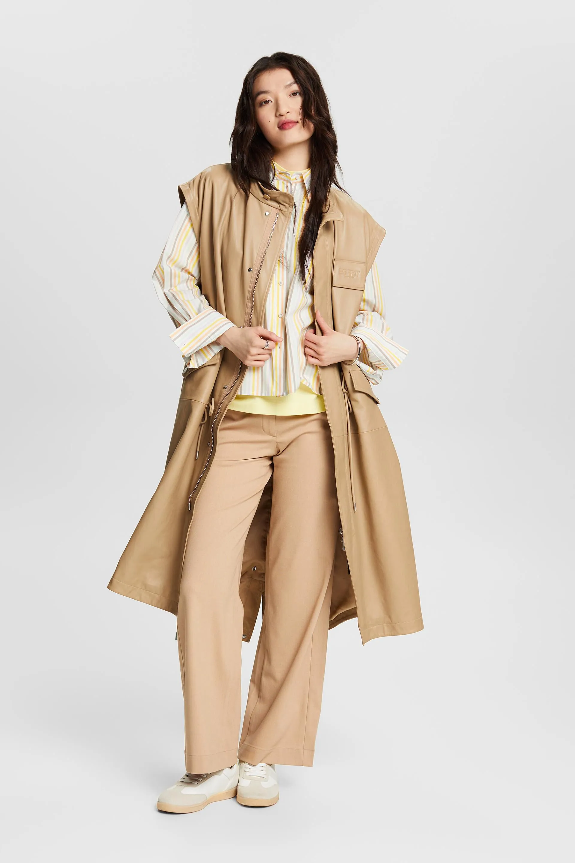 Camicia a righe oversize con colletto button down