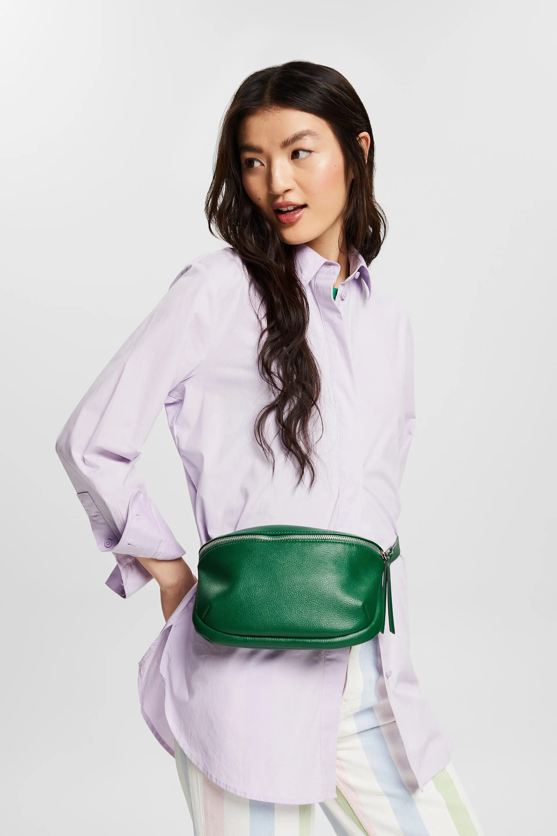 Camicia oversize in popeline di cotone