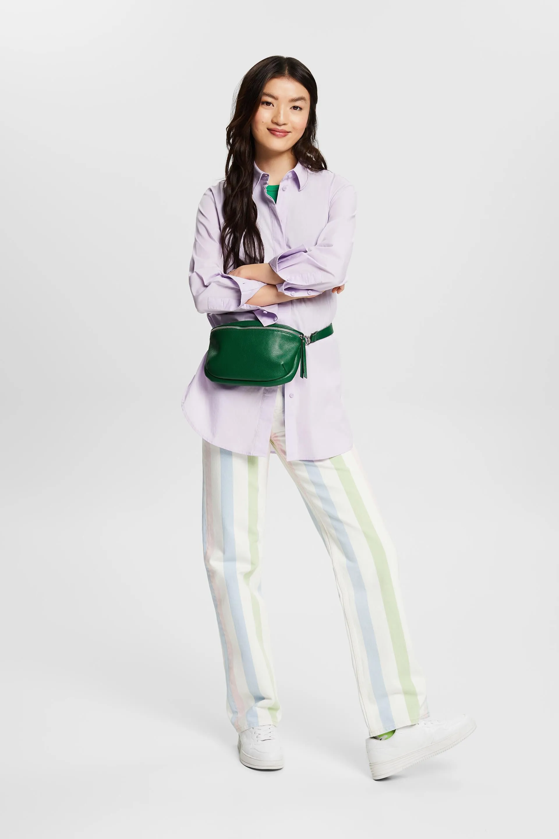 Camicia oversize in popeline di cotone