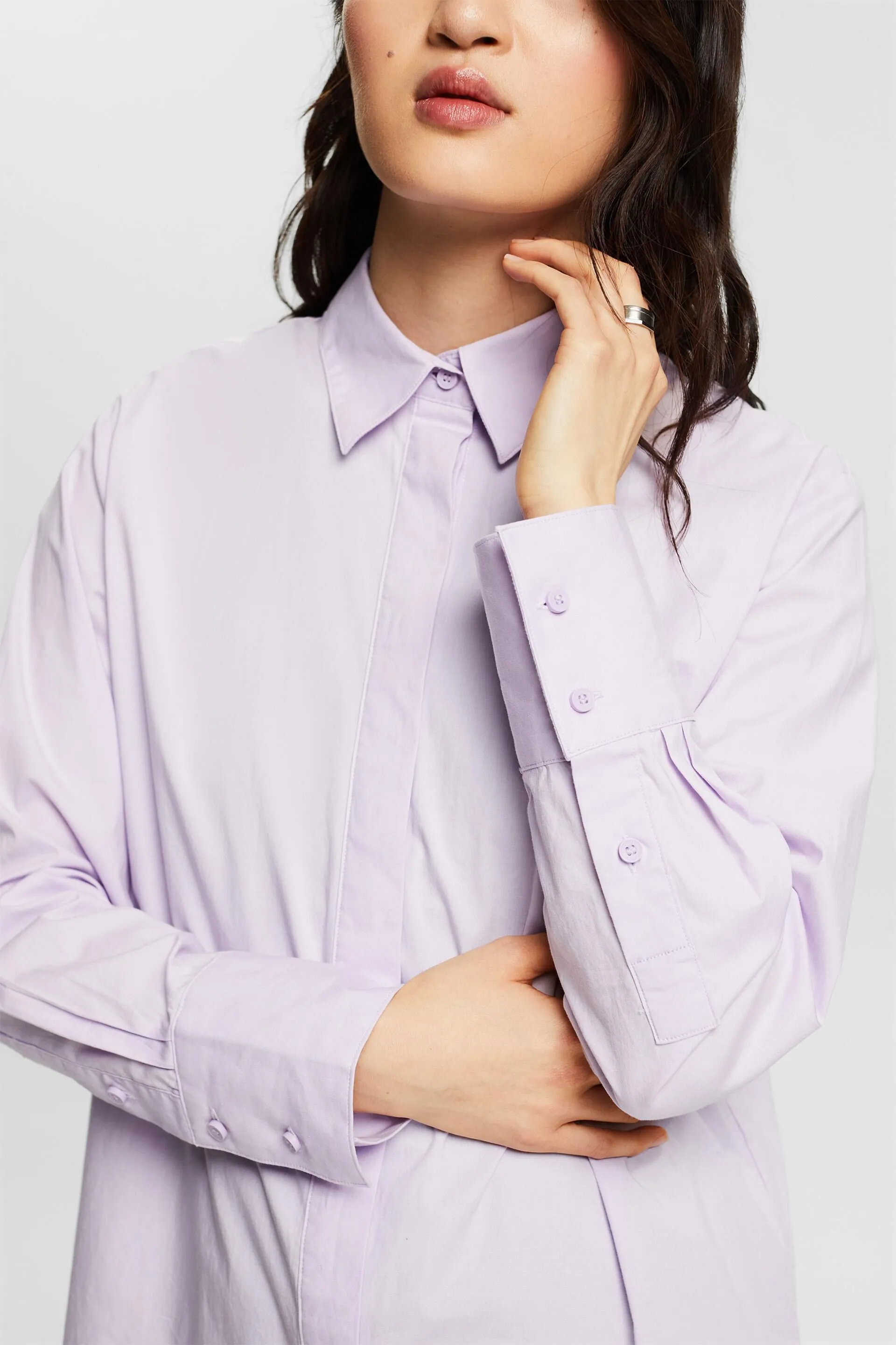 Camicia oversize in popeline di cotone