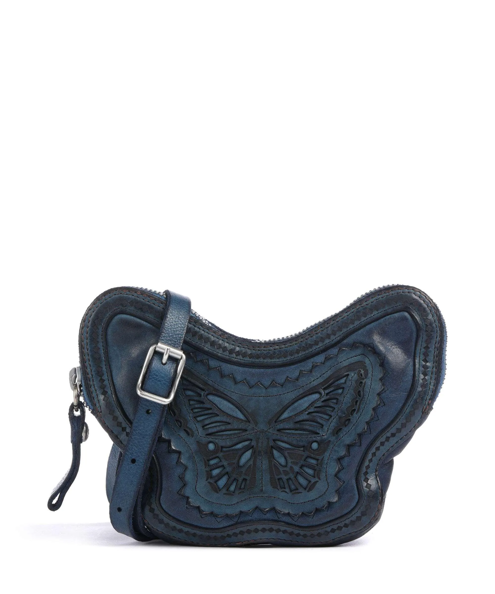  Campomaggi Borsa a tracolla pelle bovina blu scuro  