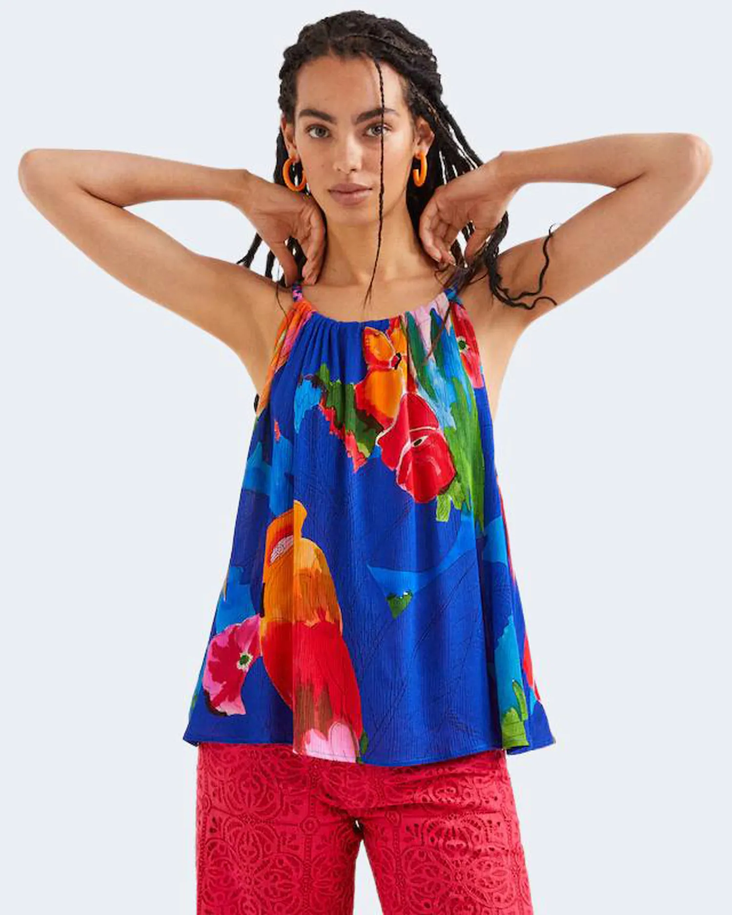 Canotta Desigual blus rodas Azzurro