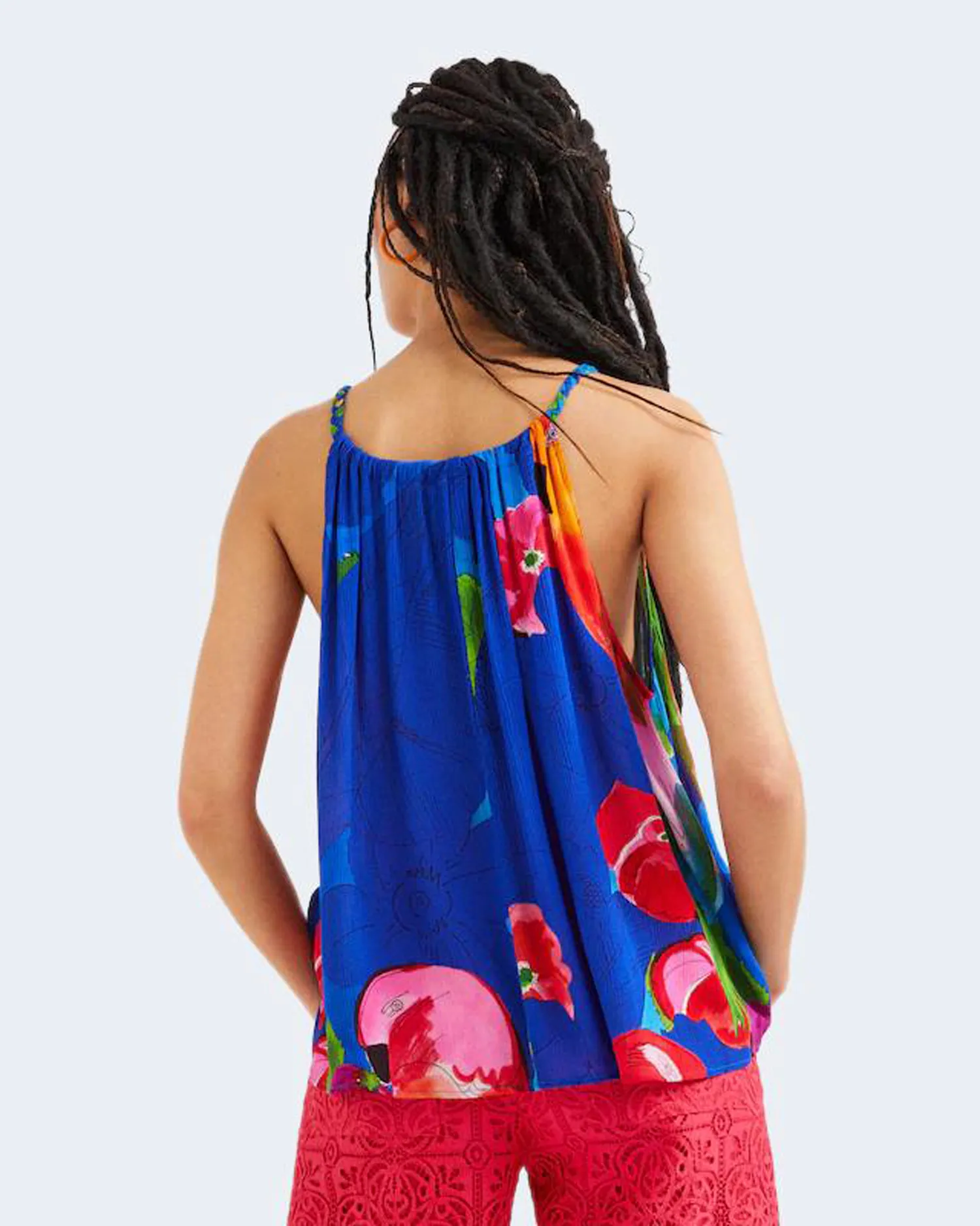 Canotta Desigual blus rodas Azzurro
