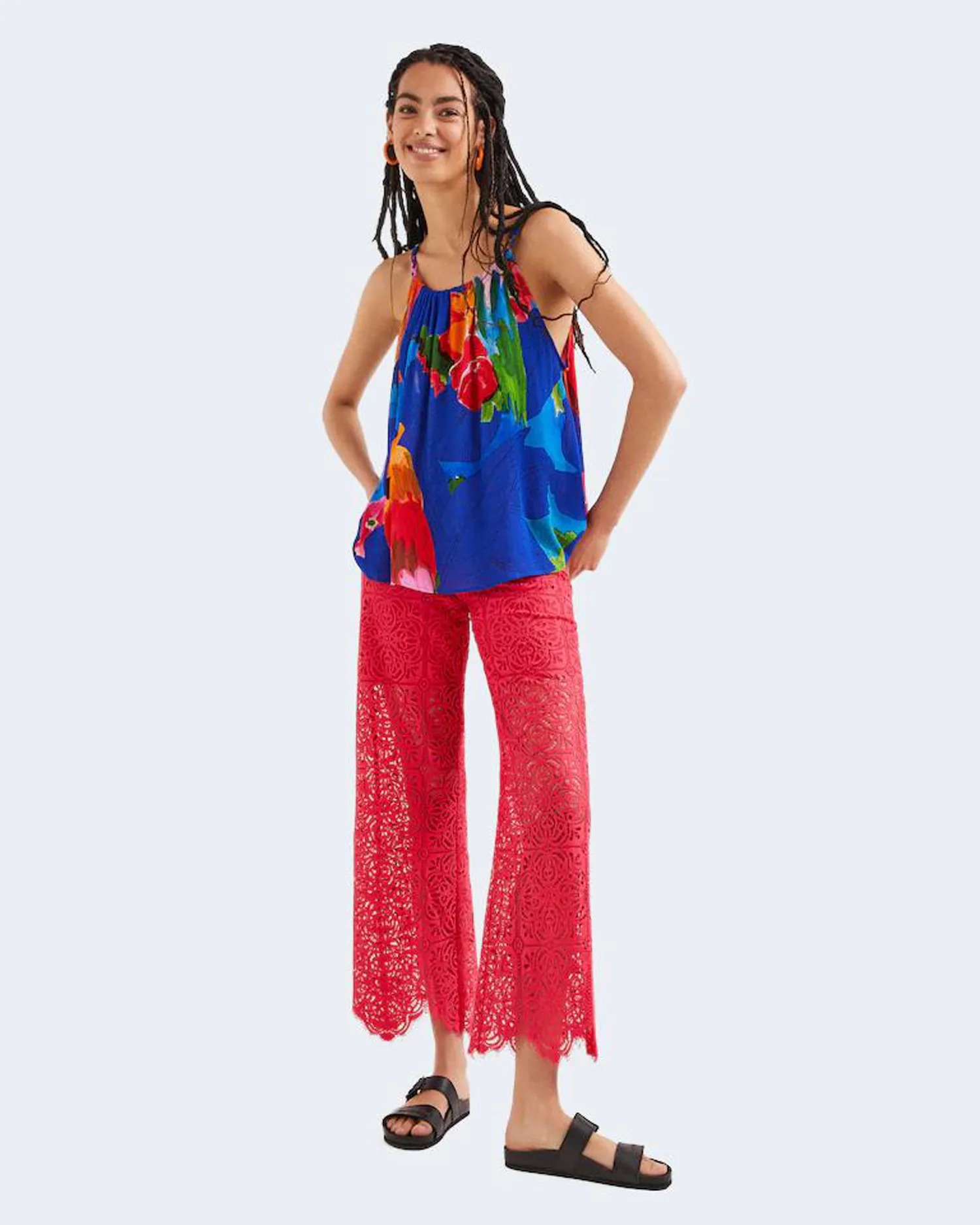Canotta Desigual blus rodas Azzurro