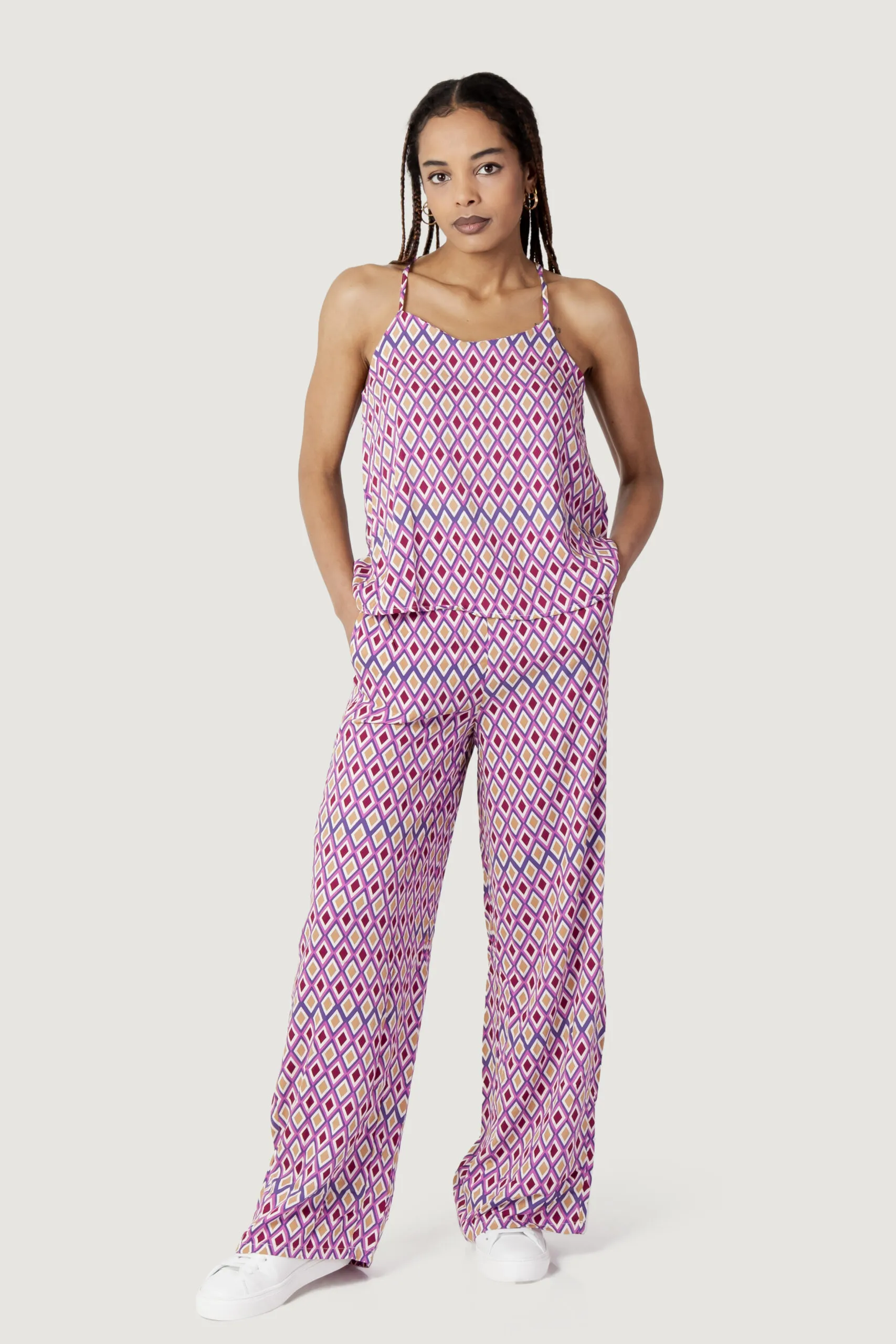 Canotta Only onlalma life vis cyrus singlet aop ptm  Rosa