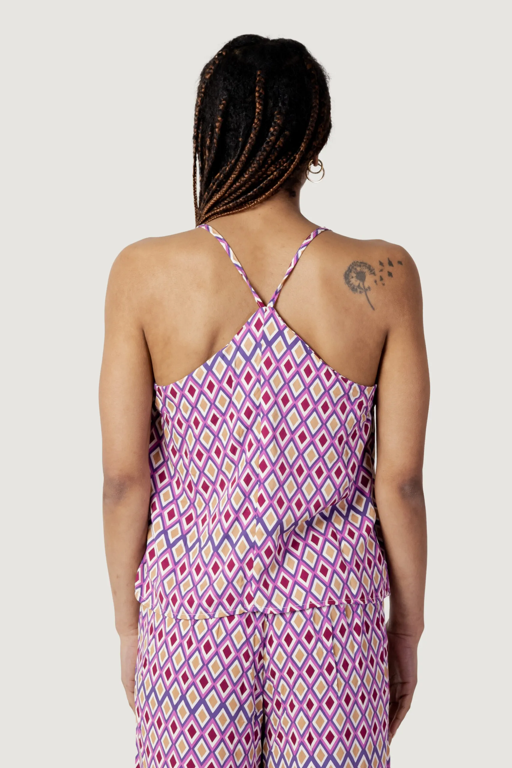 Canotta Only onlalma life vis cyrus singlet aop ptm  Rosa