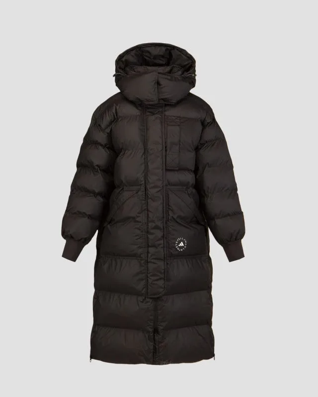 Cappotto nero da donna Adidas by Stella McCartney Puffa