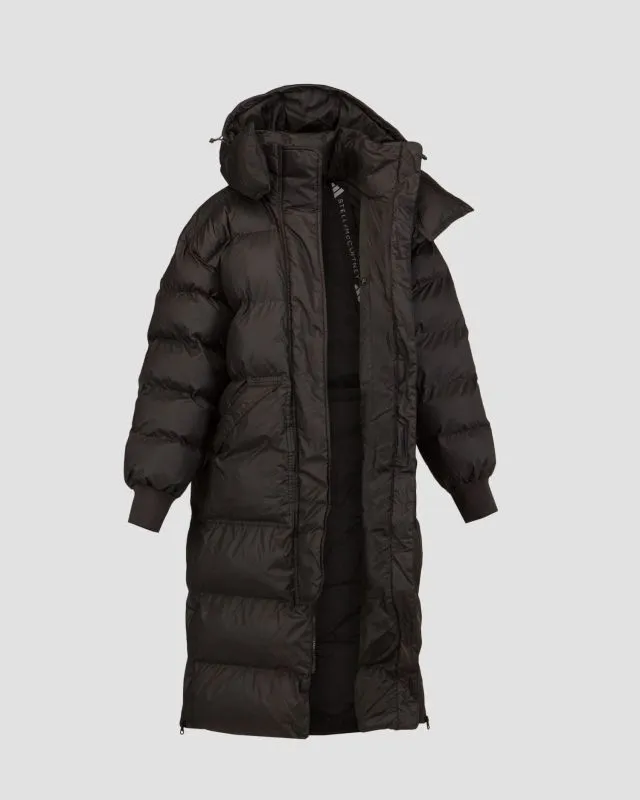 Cappotto nero da donna Adidas by Stella McCartney Puffa