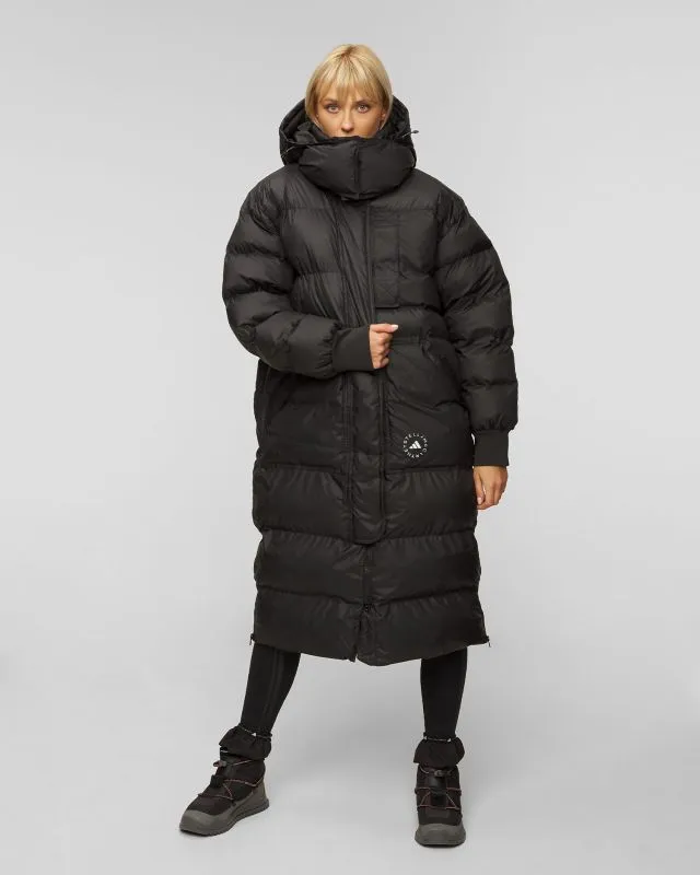 Cappotto nero da donna Adidas by Stella McCartney Puffa