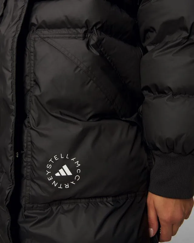 Cappotto nero da donna Adidas by Stella McCartney Puffa
