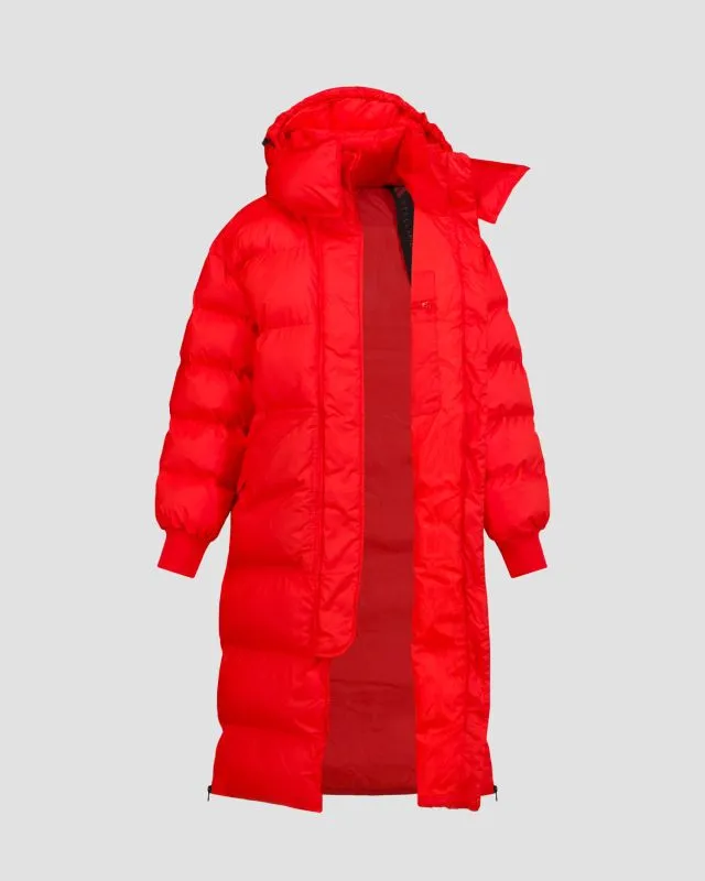 Cappotto rosso da donna Adidas by Stella McCartney Puffa