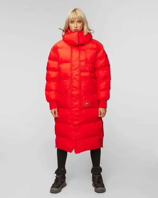 Cappotto rosso da donna Adidas by Stella McCartney Puffa
