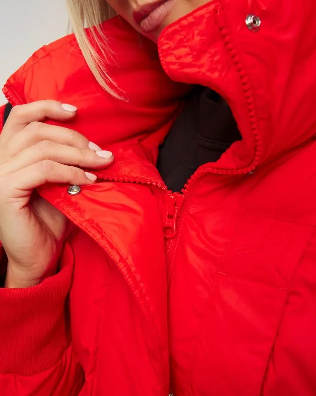 Cappotto rosso da donna Adidas by Stella McCartney Puffa