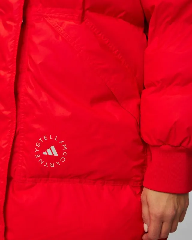 Cappotto rosso da donna Adidas by Stella McCartney Puffa