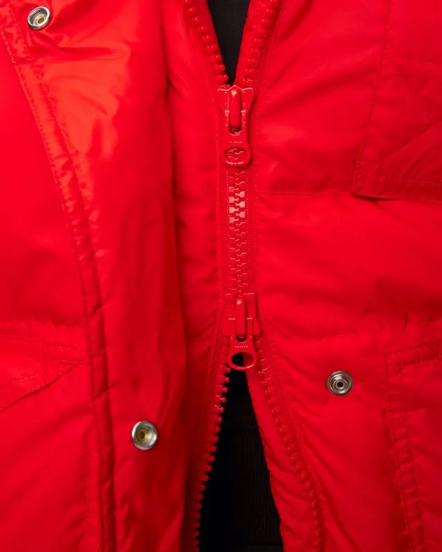 Cappotto rosso da donna Adidas by Stella McCartney Puffa