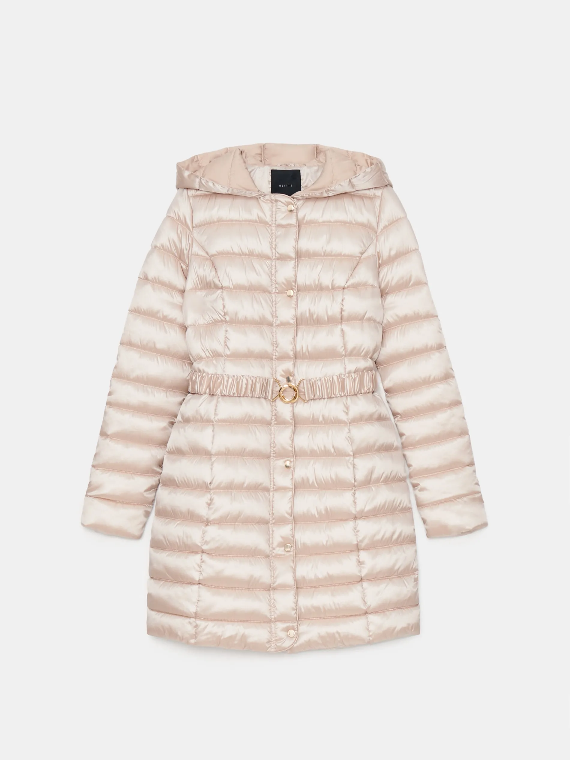 Cappotto trapuntato con cappuccio