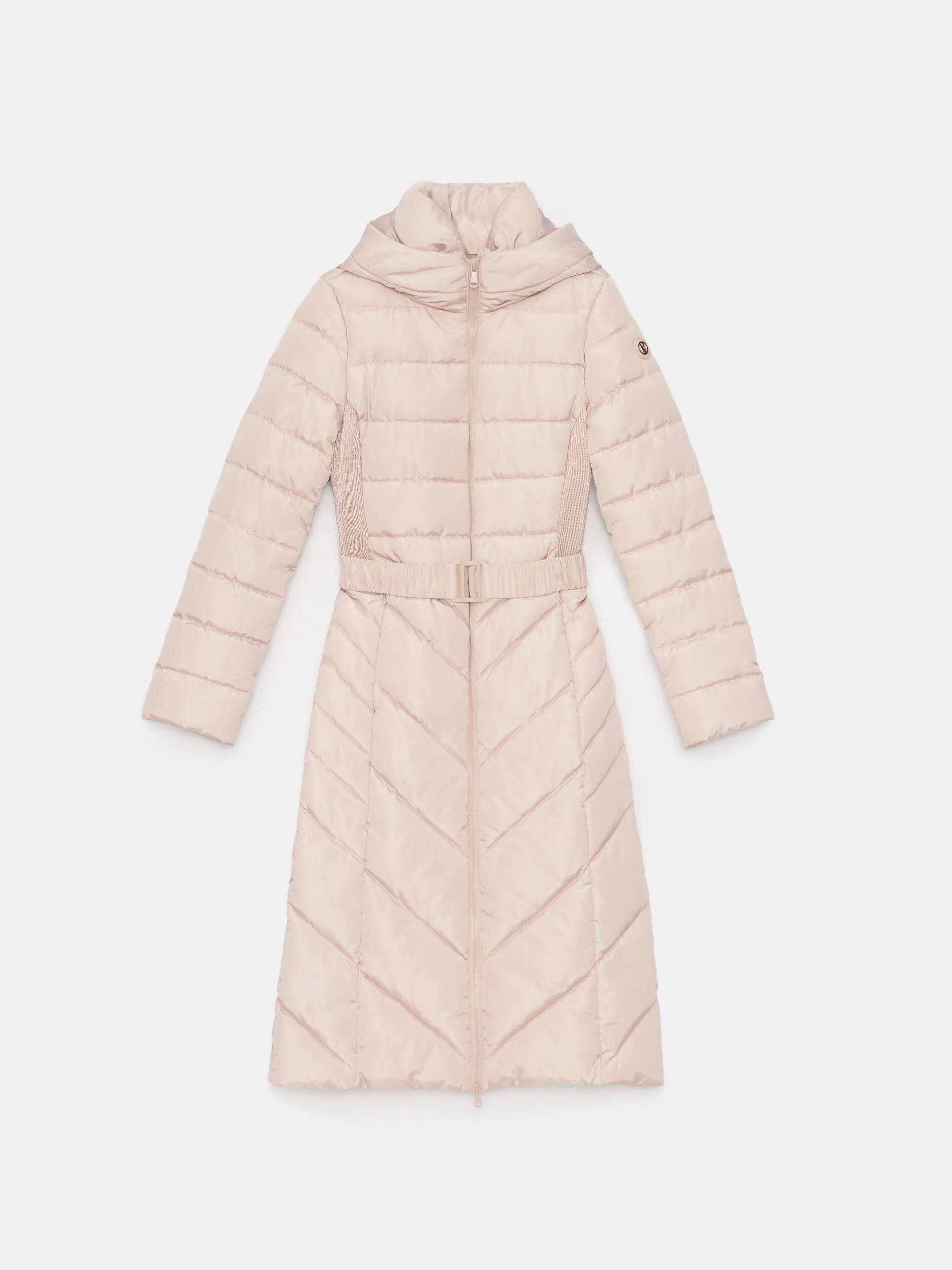 Cappotto trapuntato con cintura da allacciare in vita