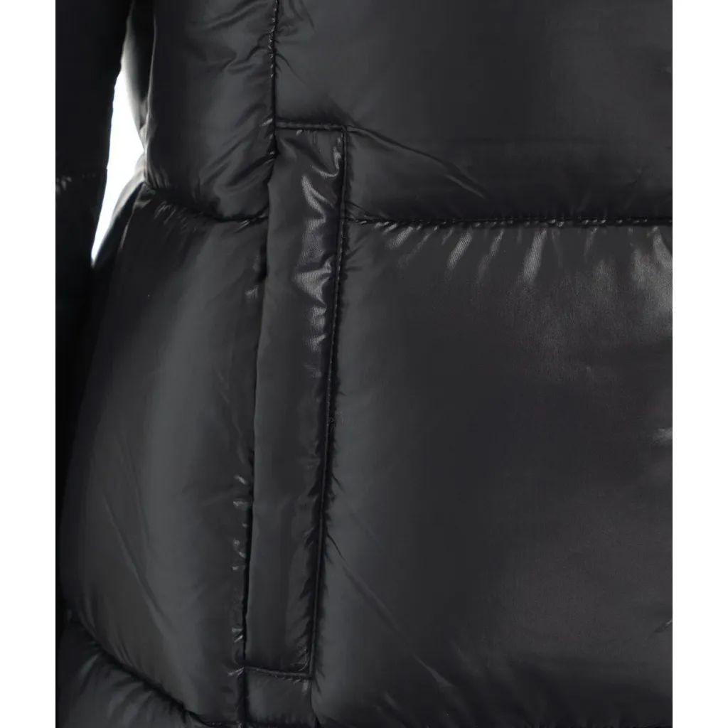 Cappotto trapuntato in piuma ecologica Ines nero