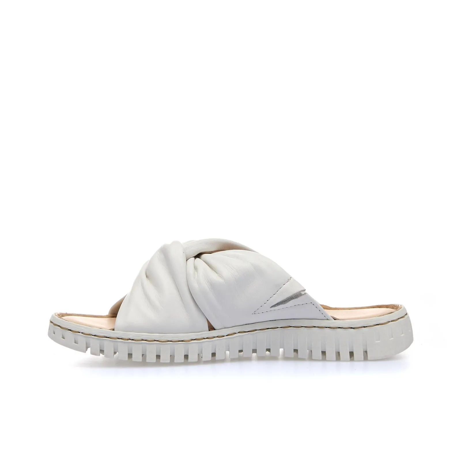 Ciabatte casual bianche in pelle