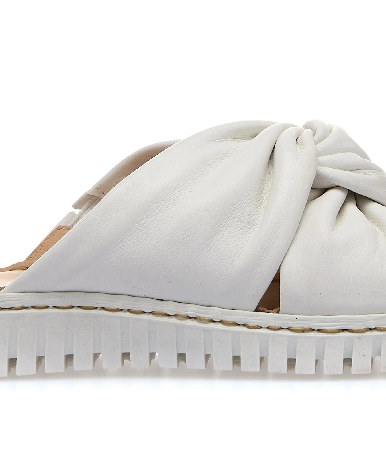 Ciabatte casual bianche in pelle
