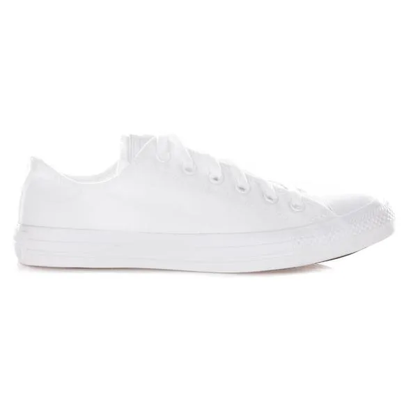 Converse All Star Chuck Taylor Classiche Monochrome Tutte Bianche Basse 1U647