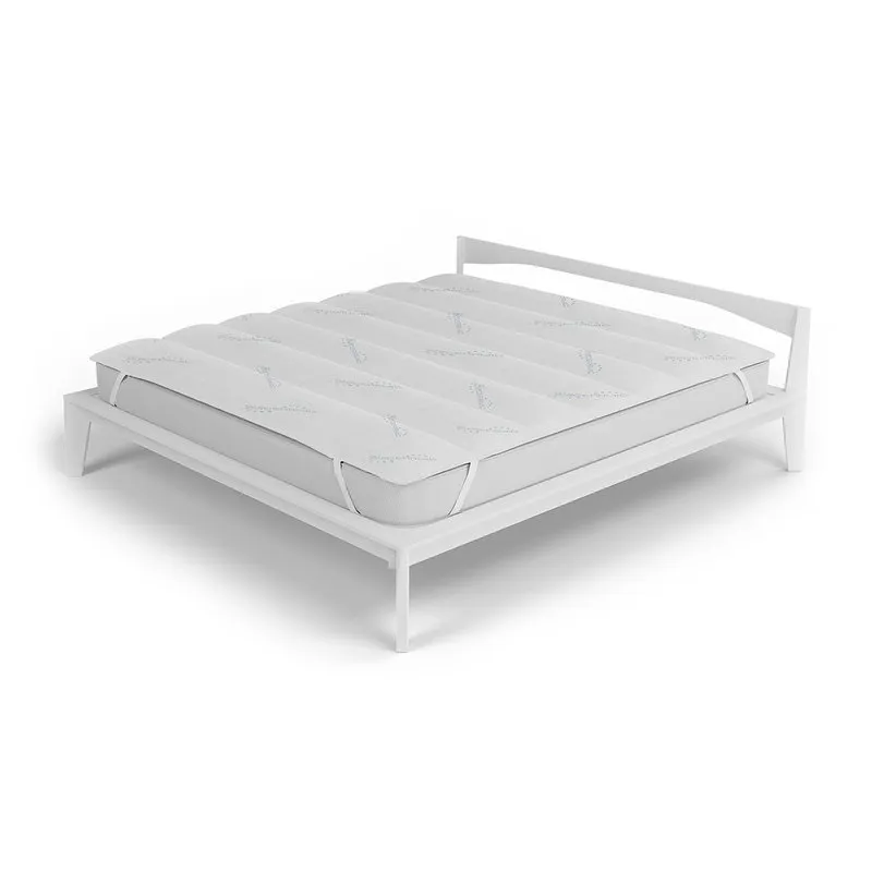 DATEX Topper imbottito e trapuntato linea Bioceramica, grigio chiaro