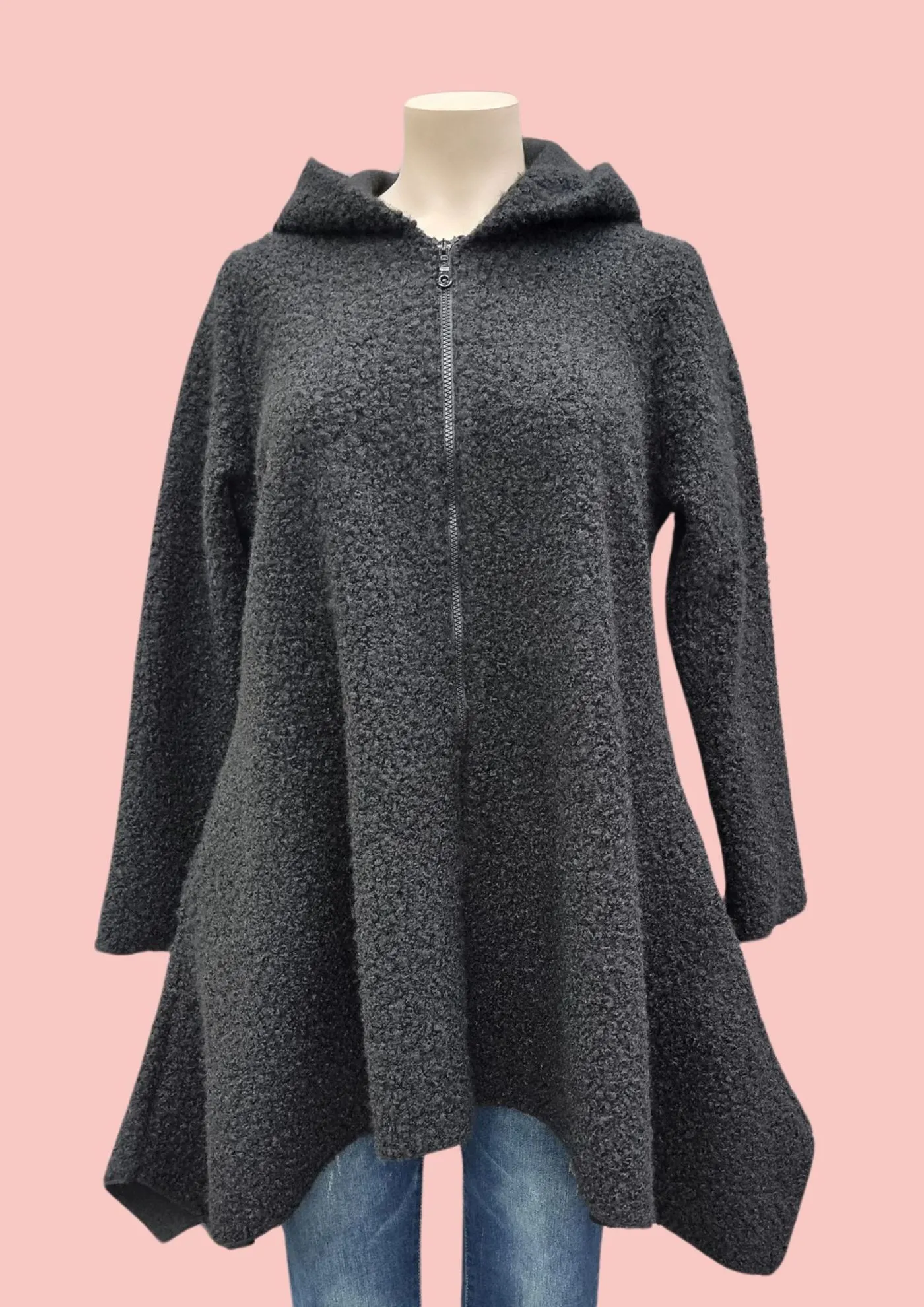 Dolcemente curvy cappotto con cappuccio:522/1