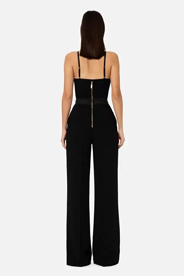 ELISABETTA FRANCHI Tuta in pizzo logo