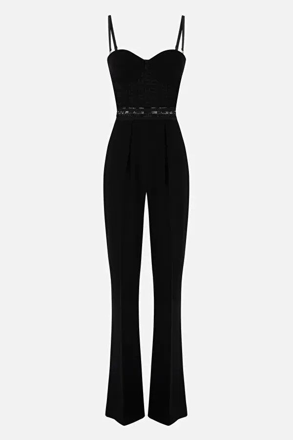 ELISABETTA FRANCHI Tuta in pizzo logo