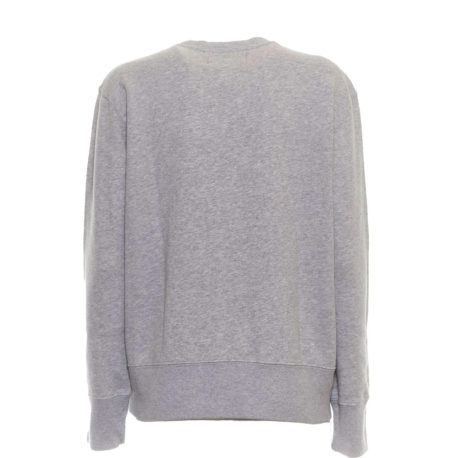 Felpa Girocollo In Cotone Grigio Melange