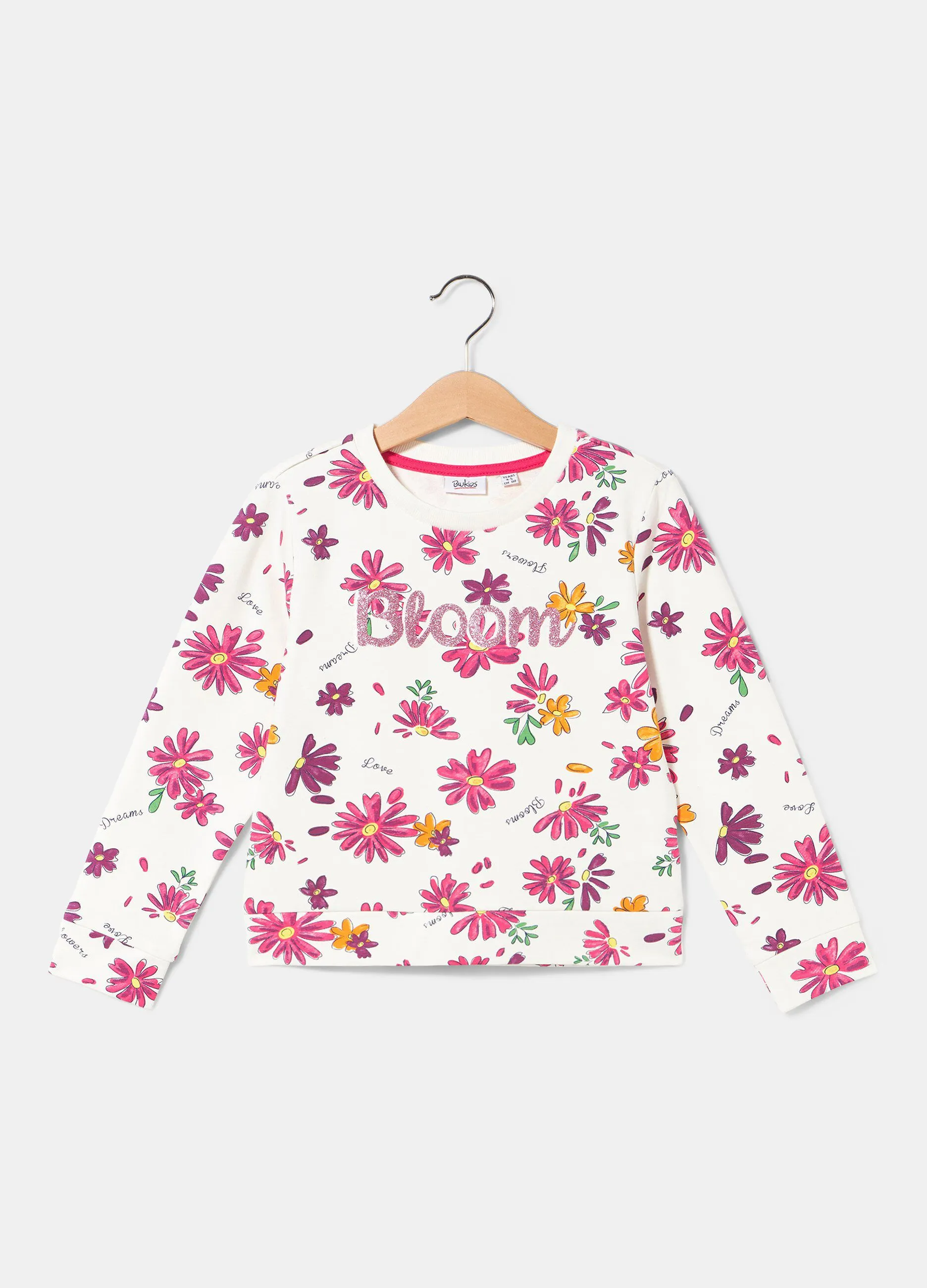 Felpa in cotone elasticizzato bambina