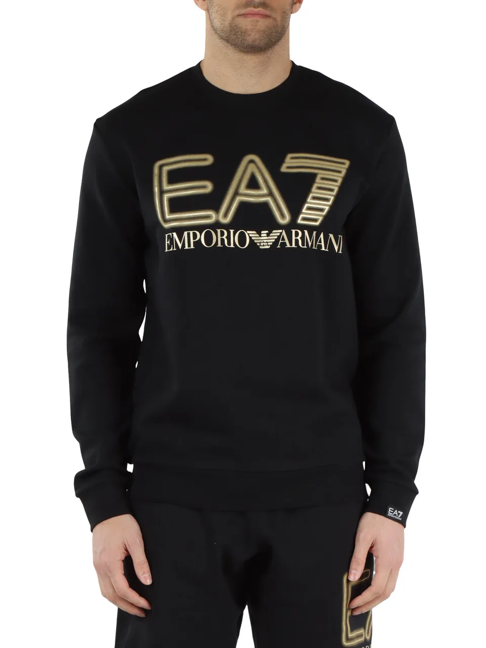 Felpa in cotone garzato con stampa logo
