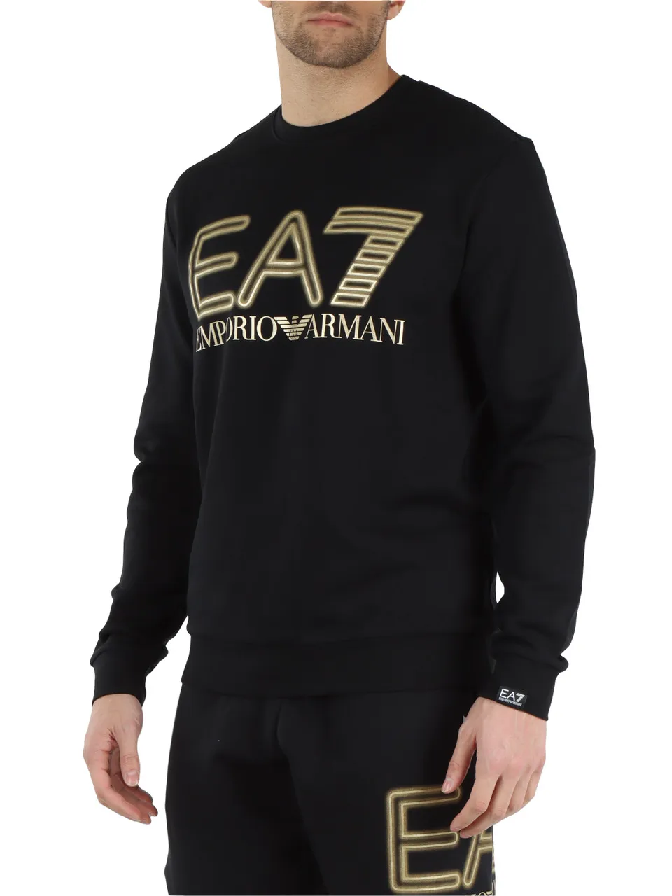 Felpa in cotone garzato con stampa logo
