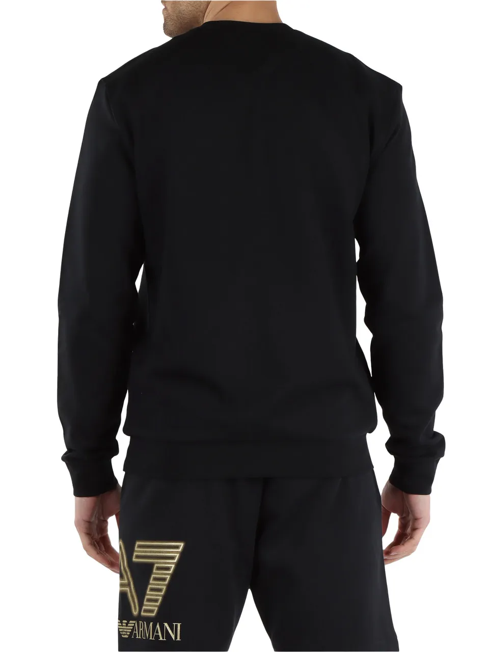 Felpa in cotone garzato con stampa logo