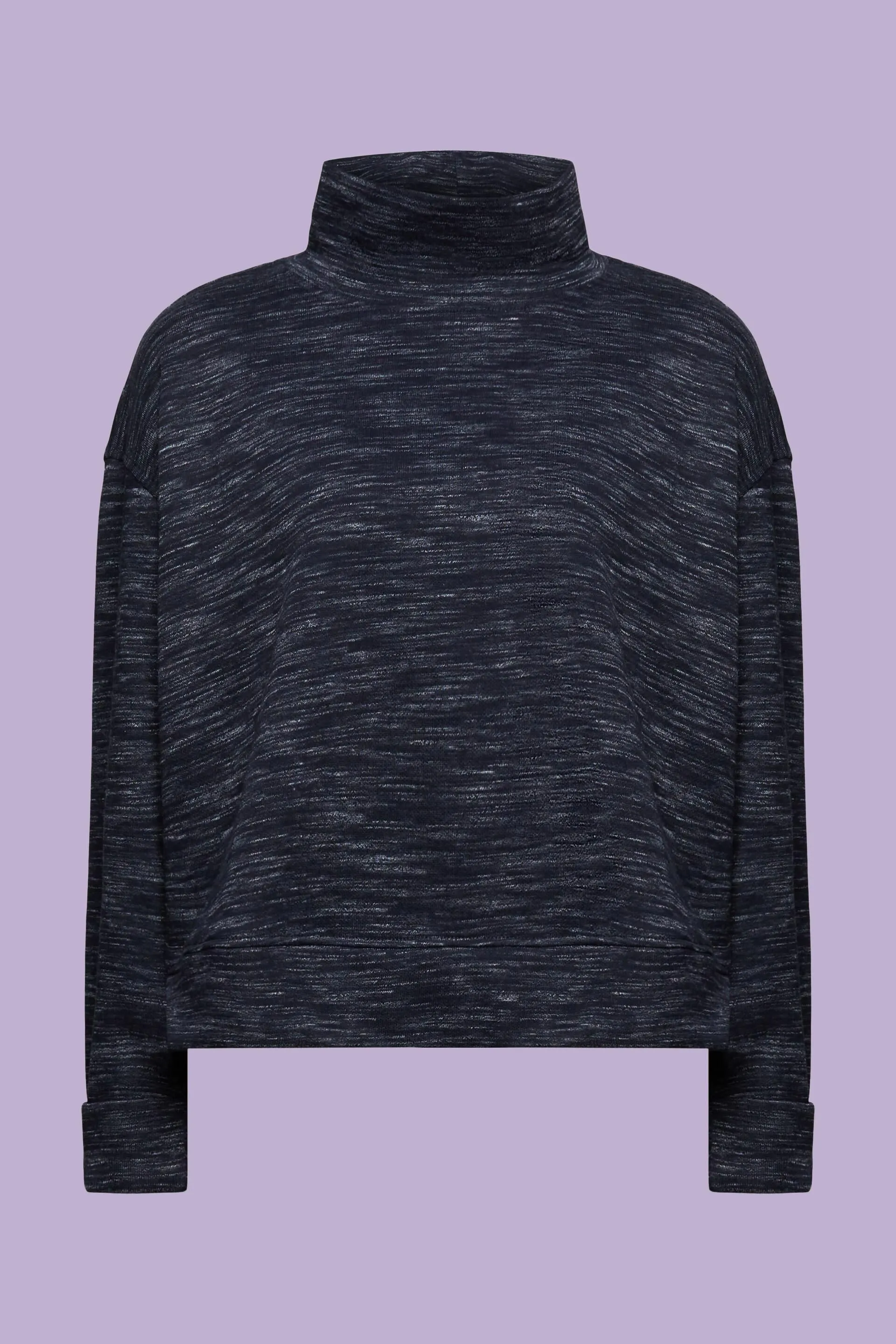 Felpa in misto cotone con collo alto