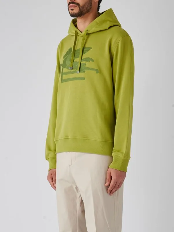 Felpa uomo Etro in cotone Verde Acido